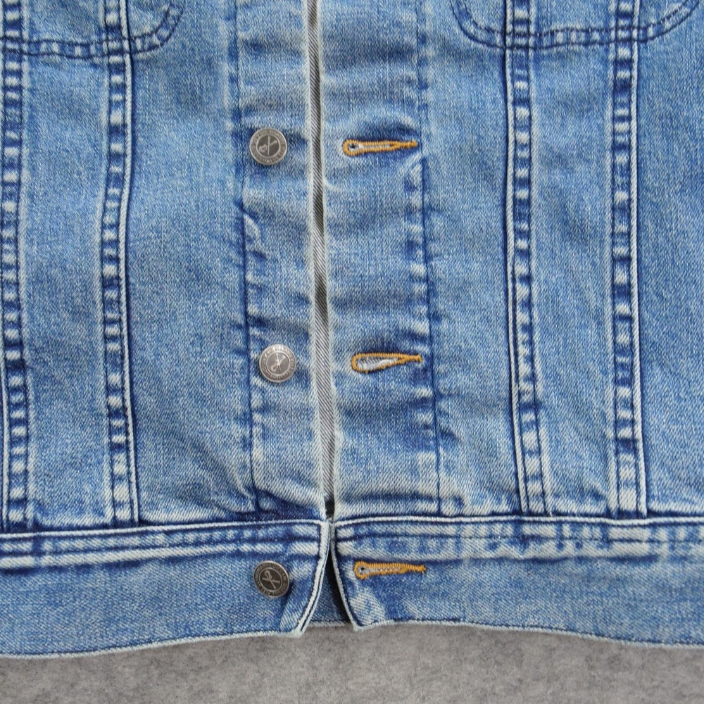 APC Jacket Womens Small Blue Denim Trucker Button Up Stretch Button Up - Picture 6 of 12